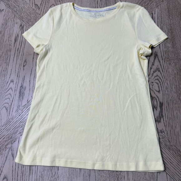 Talbots Petites Small‎ Petite Pima Cotton Tee Short Sleeve Crew Neck Casual - Picture 2 of 6